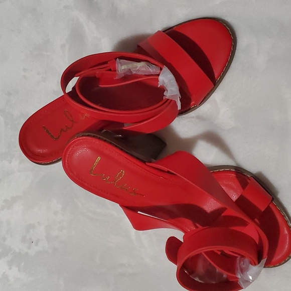 Lulus Ankle strap heels NWT size 7 Red ( Ss5 ) - Picture 4 of 6